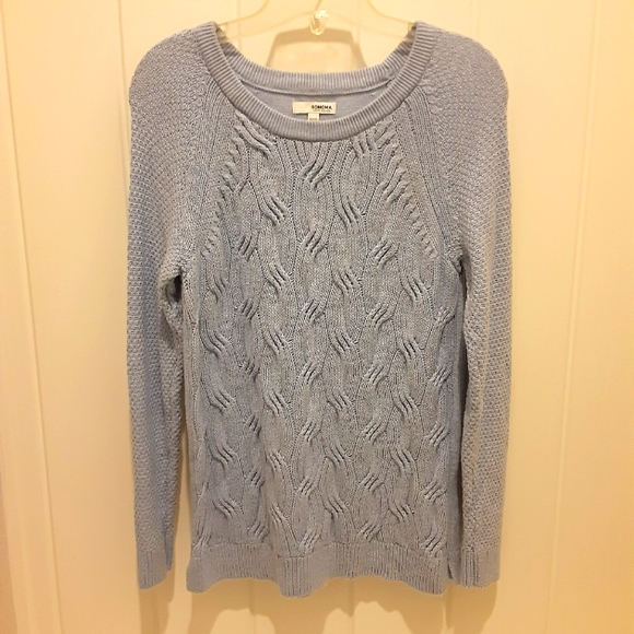 Sonoma light blue cable knit sweater